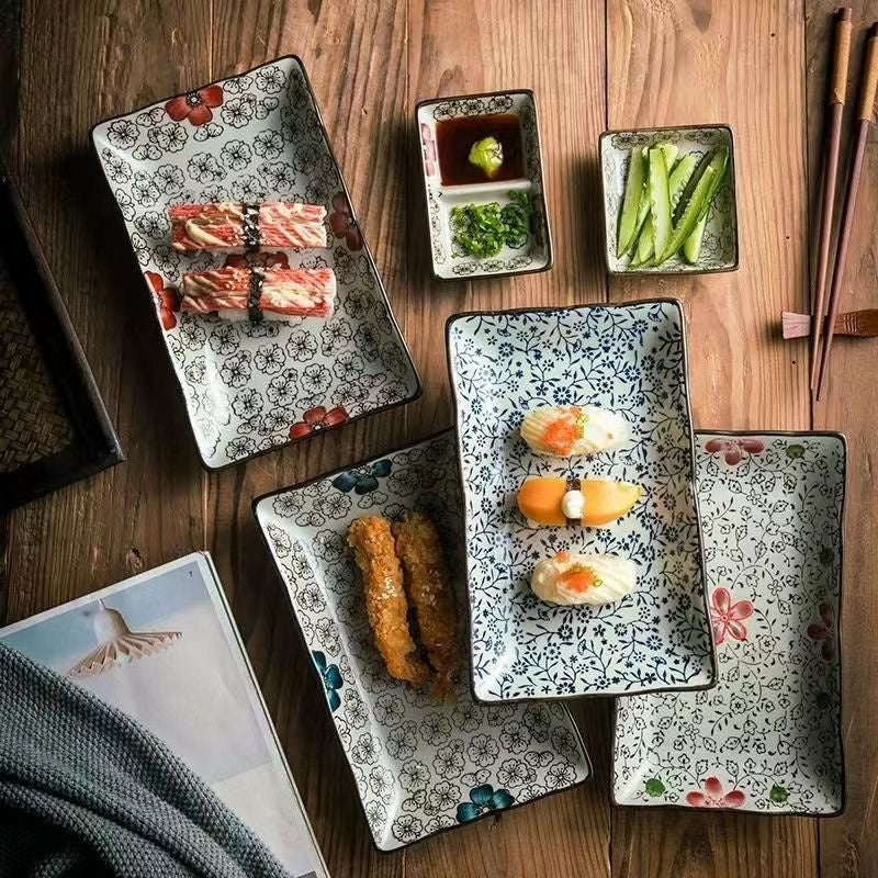 Cuisine Sushi Creative Ceramic Rectangular Plate