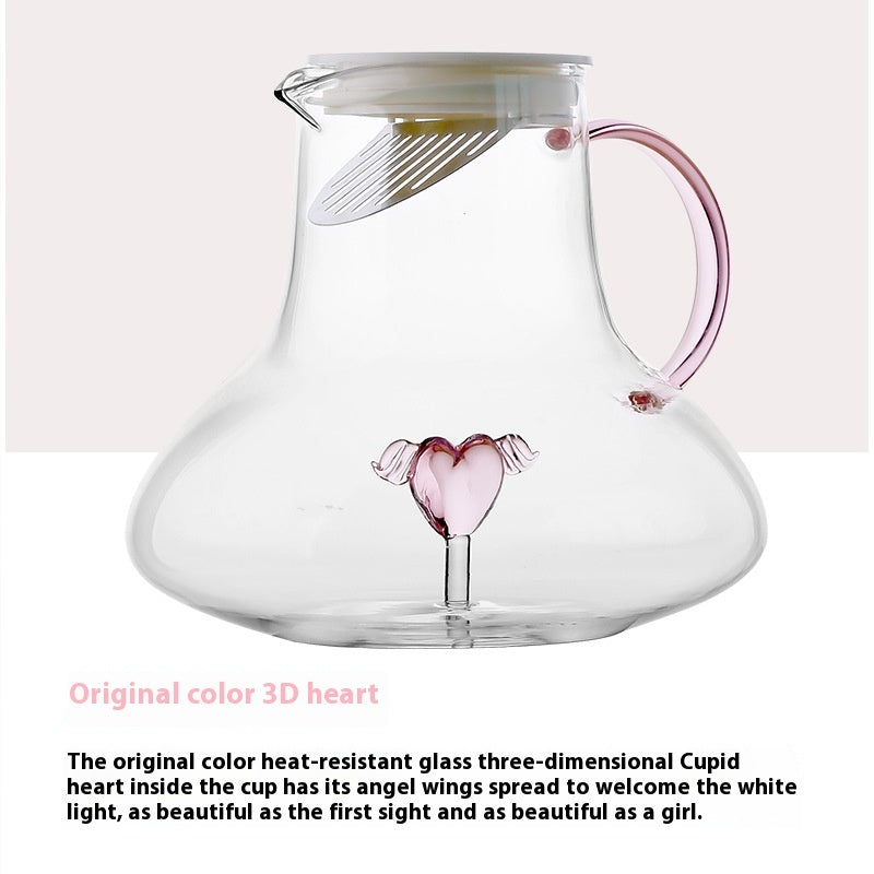 Minimalist Creative Water Pitcher Transparent Thick And High Temperature Resistant