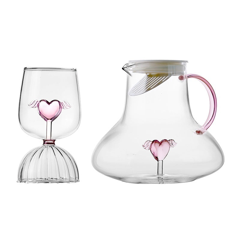 Minimalist Creative Water Pitcher Transparent Thick And High Temperature Resistant