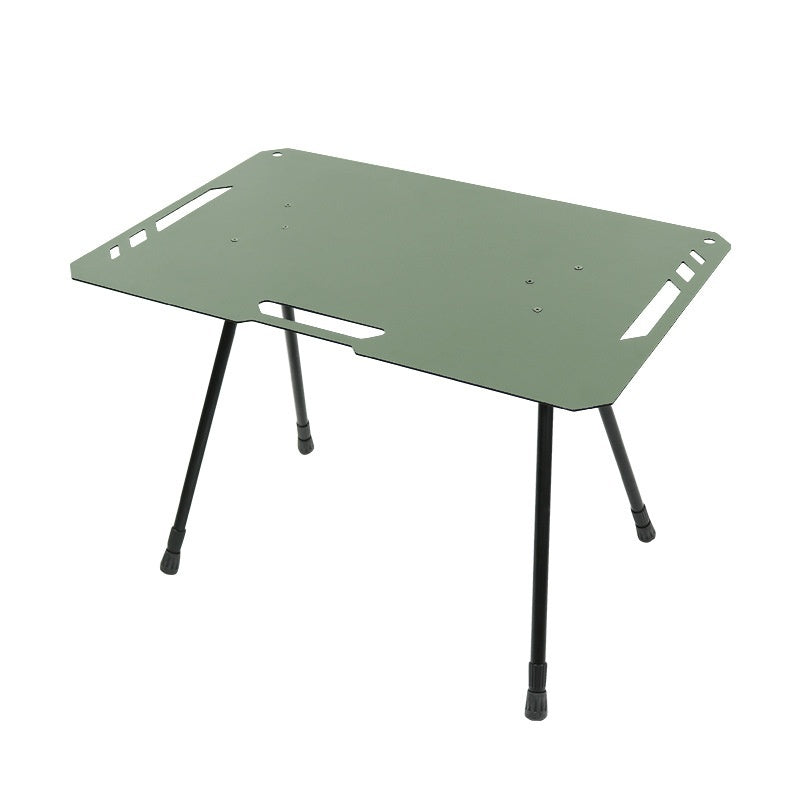 Outdoor Camping Blackened Aluminum Plate Folding Table