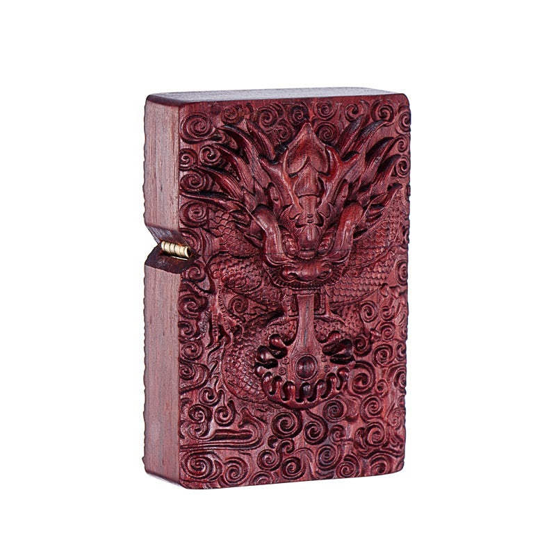 Boss Sandalwood Series Kerosene Lighter Brocade Box Packaging High-end Gift Lighter Factory Wholesale