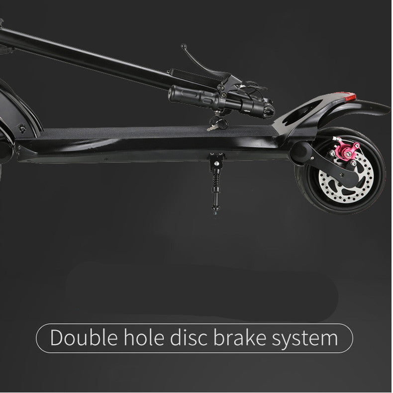 Double Drive Folding Scooter With Wide Tires