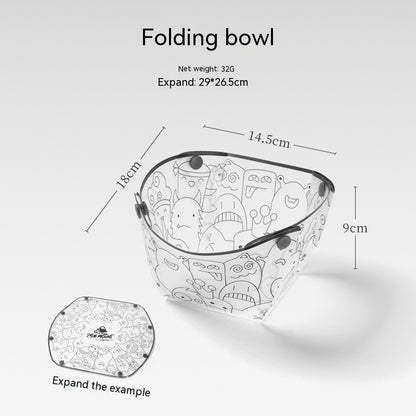 Outdoor Folding Bowls, Tableware, Portable Travel Plates