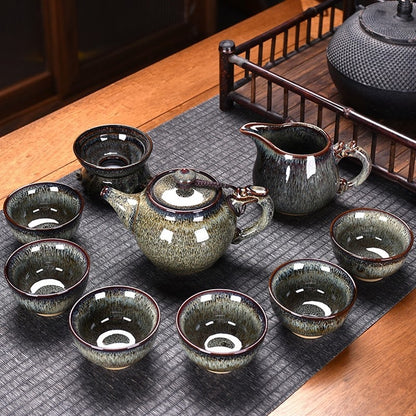 Flambe Jian Ware Kung Fu Tea Set Suit