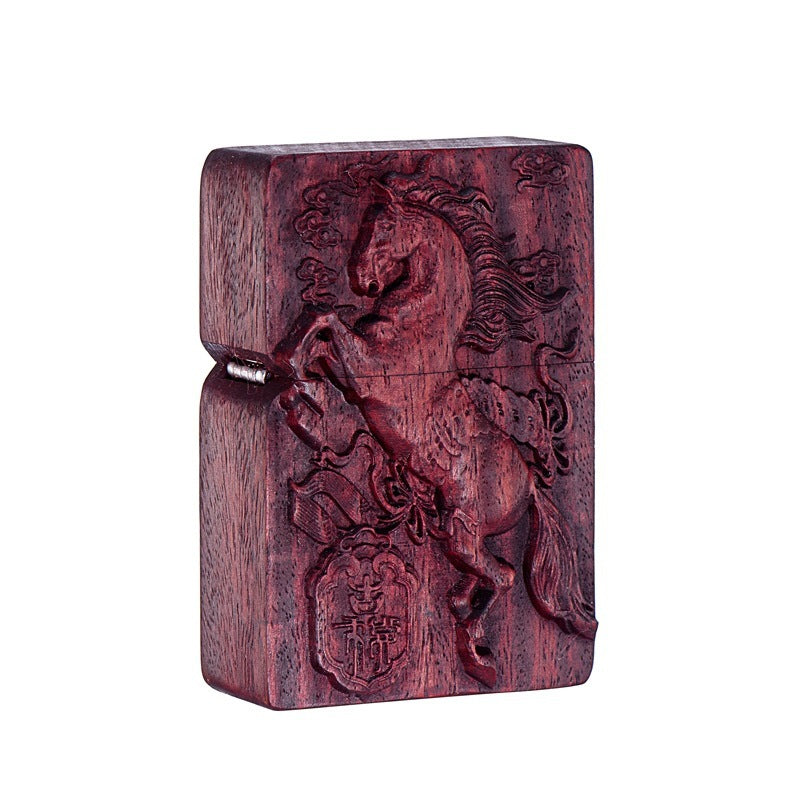 Boss Sandalwood Series Kerosene Lighter Brocade Box Packaging High-end Gift Lighter Factory Wholesale