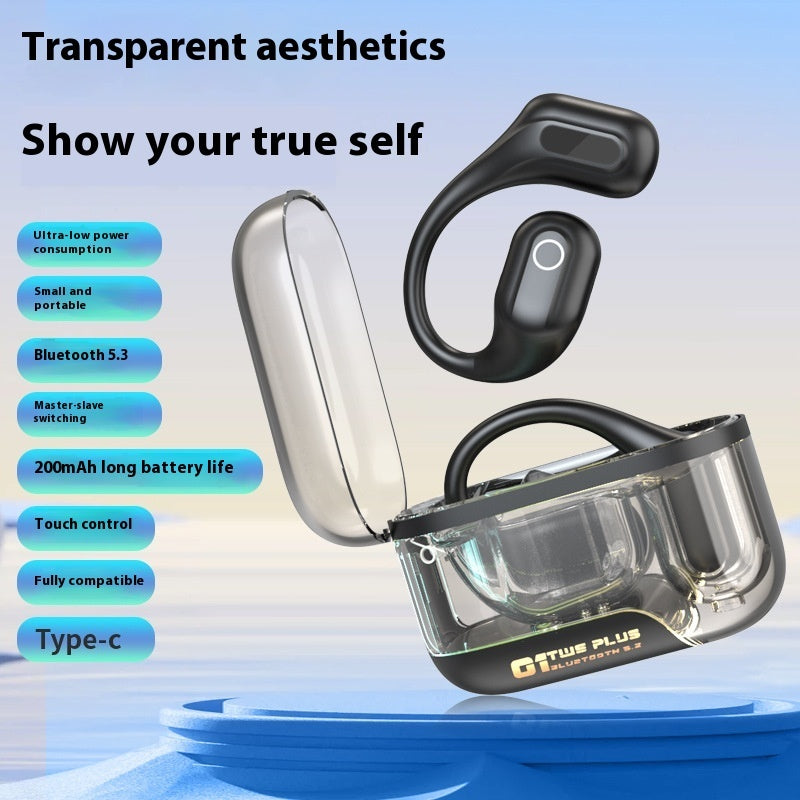 Ear-mounted Bluetooth Headset Non In-ear Open Ultra-long Life Battery Bluetooth Headset With Breathing Light