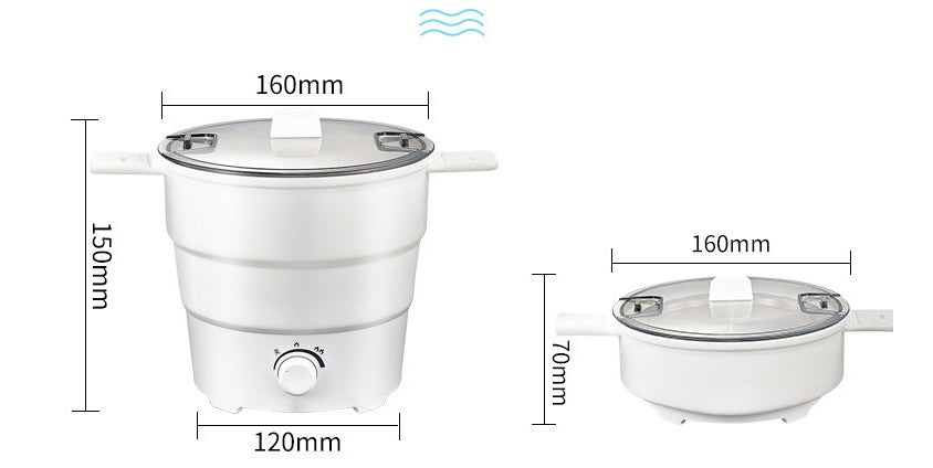 Multifunctional Electric Cooker Mini Noodle Cooker for Student Dormitory Bedroom Travel Folding Cooker Convenient Household Rice