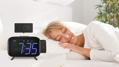 Multifunctional USB Digital Projection Electronic Alarm Clock LED Large Screen Digital Clock With Radio