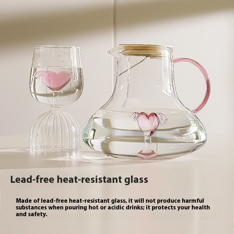 Minimalist Creative Water Pitcher Transparent Thick And High Temperature Resistant