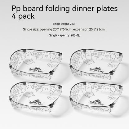 Outdoor Folding Bowls, Tableware, Portable Travel Plates