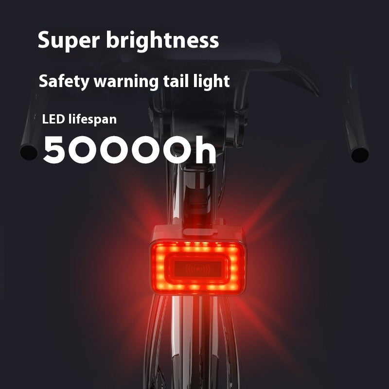 Smart Millimeter Wave Bicycle Mountain Highway Vehicle Taillight Highlight Warning Safety Riding Light
