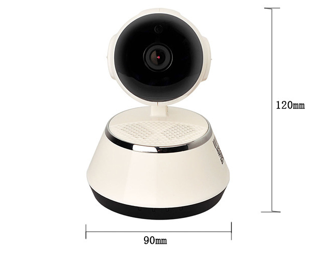 Wireless IP Camera WIFI 720P Home Security Cam Micro SD Slot Support Microphone &amp; P2P Free APP ABS Plastic