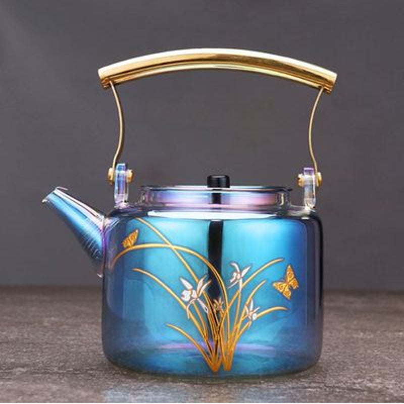 Large Capacity Heat-resistant Glass Colorful Kettle