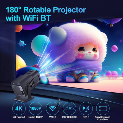 Small Projector 4K Wireless WiFi Smart 5G Projector