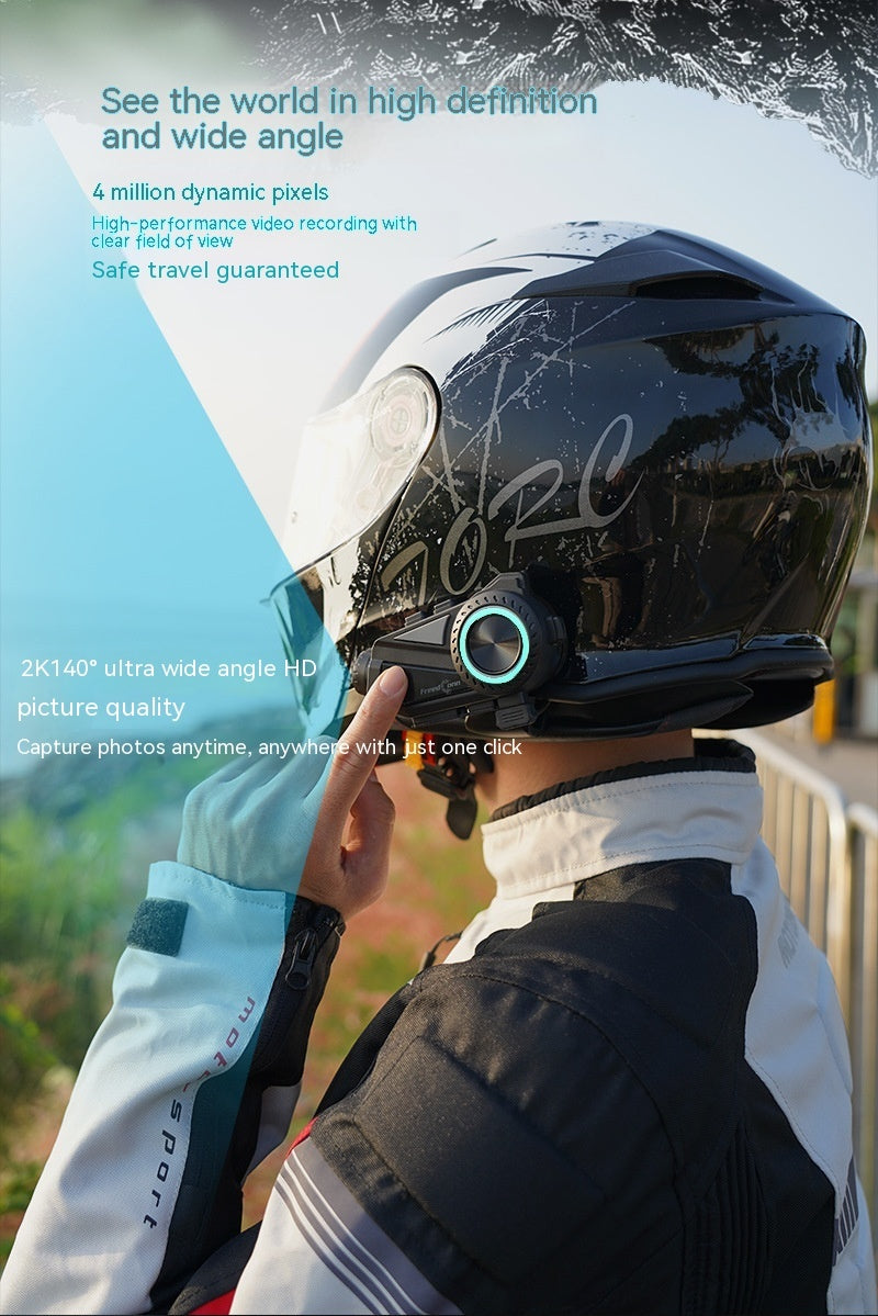 Motorcycle Helmet Intercom Bluetooth Headset Driving Recorder R3