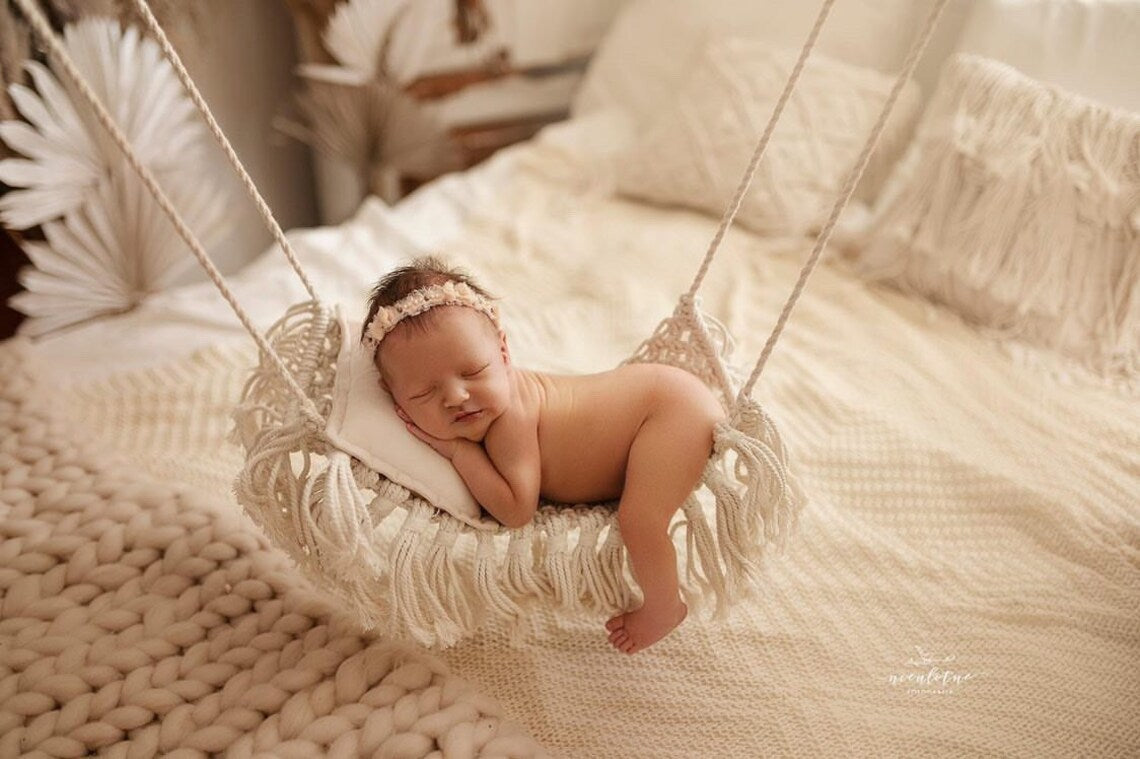 Photography Props Crib Shooting Auxiliary Hand-woven Hammock