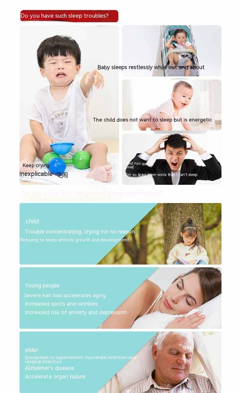 Electronic Sleep Treatment Instrument Child Sleeping Baby Crying Soothing Hypnosis Devices Music Light Sleep Aid Machine