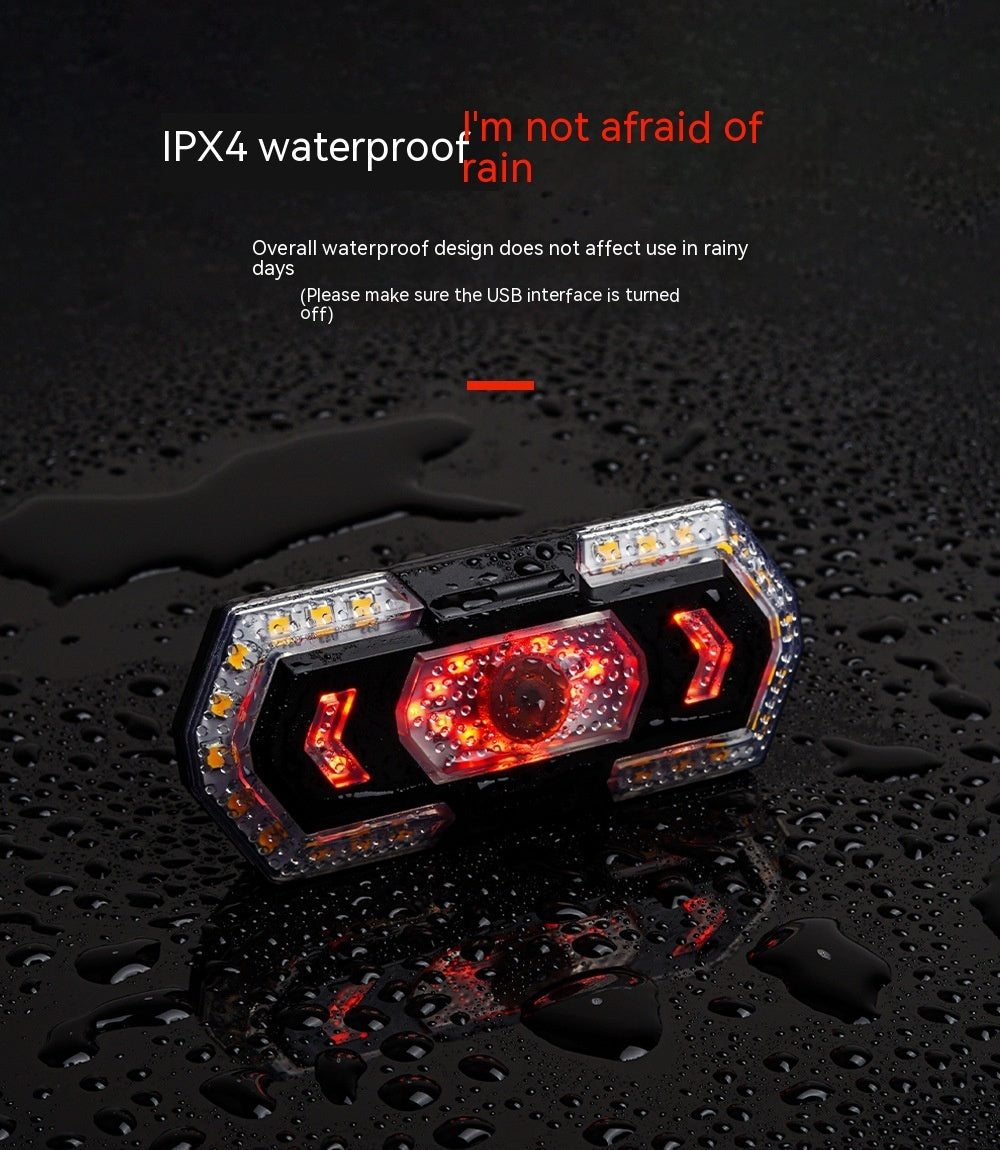 Remote Control Turn Signal Taillight USB Charging Waterproof