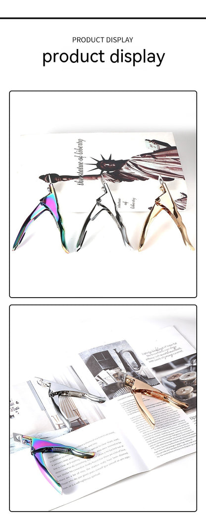 Flat Mouth U-shaped Scissors Nail Tip Pliers Extension Nail Trimming Tool