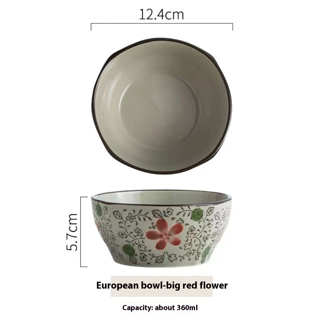 Creative Square Bowl Home Thickened And Anti-scald Underglaze Tableware