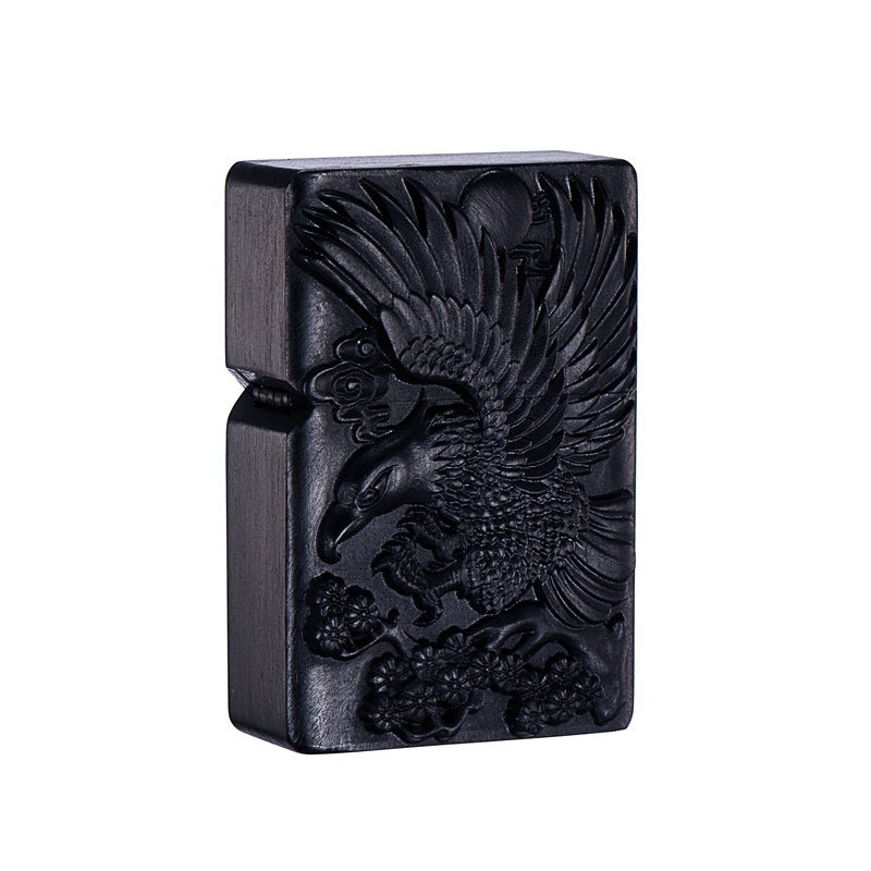 Boss Sandalwood Series Kerosene Lighter Brocade Box Packaging High-end Gift Lighter Factory Wholesale