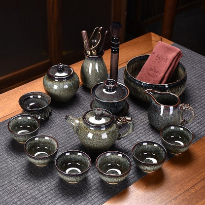 Flambe Jian Ware Kung Fu Tea Set Suit