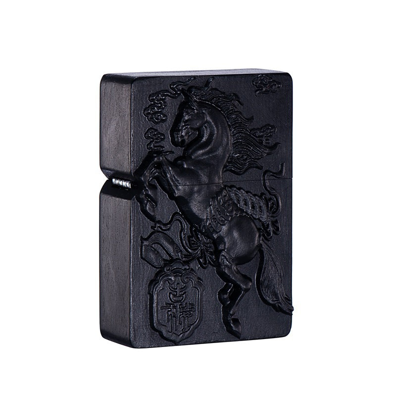 Boss Sandalwood Series Kerosene Lighter Brocade Box Packaging High-end Gift Lighter Factory Wholesale