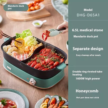 Mandarin Duck Hot Pot Electric Chafing Dish Split Multifunctional