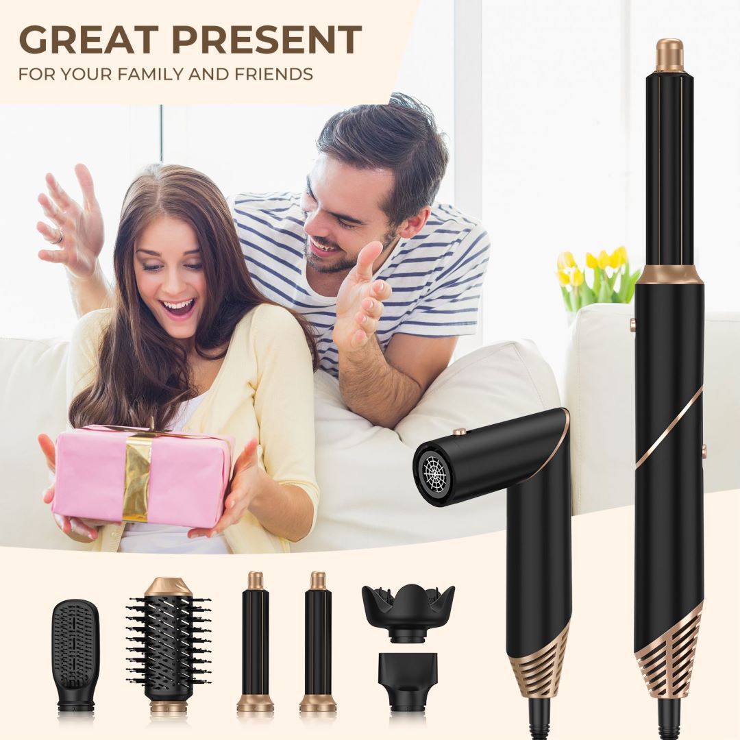 Automatic Hair Suction Six-in-one Folding Multifunctional Converter Hair Dryer