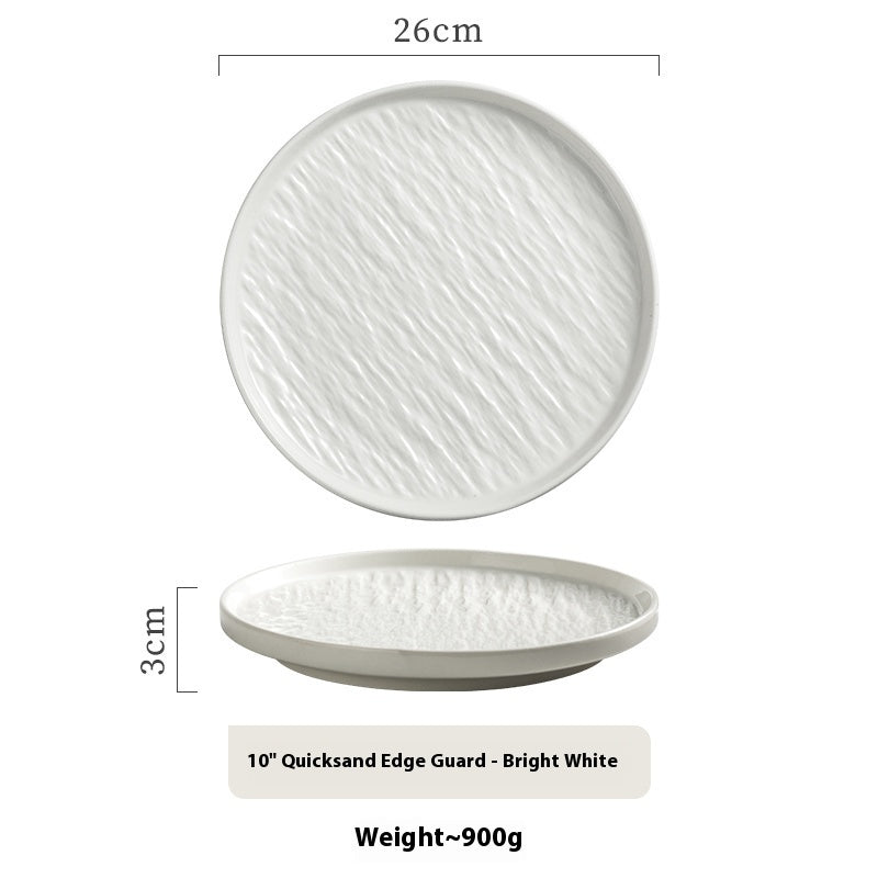 Stone Grain Western Cuisine Steak Breakfast Ceramic Flat Plate