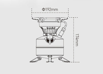 Field Oilstove Camping Integrated Fierce Fire Gasoline Stove Oilstove Mountaineering Team Outdoor Stove Cookware