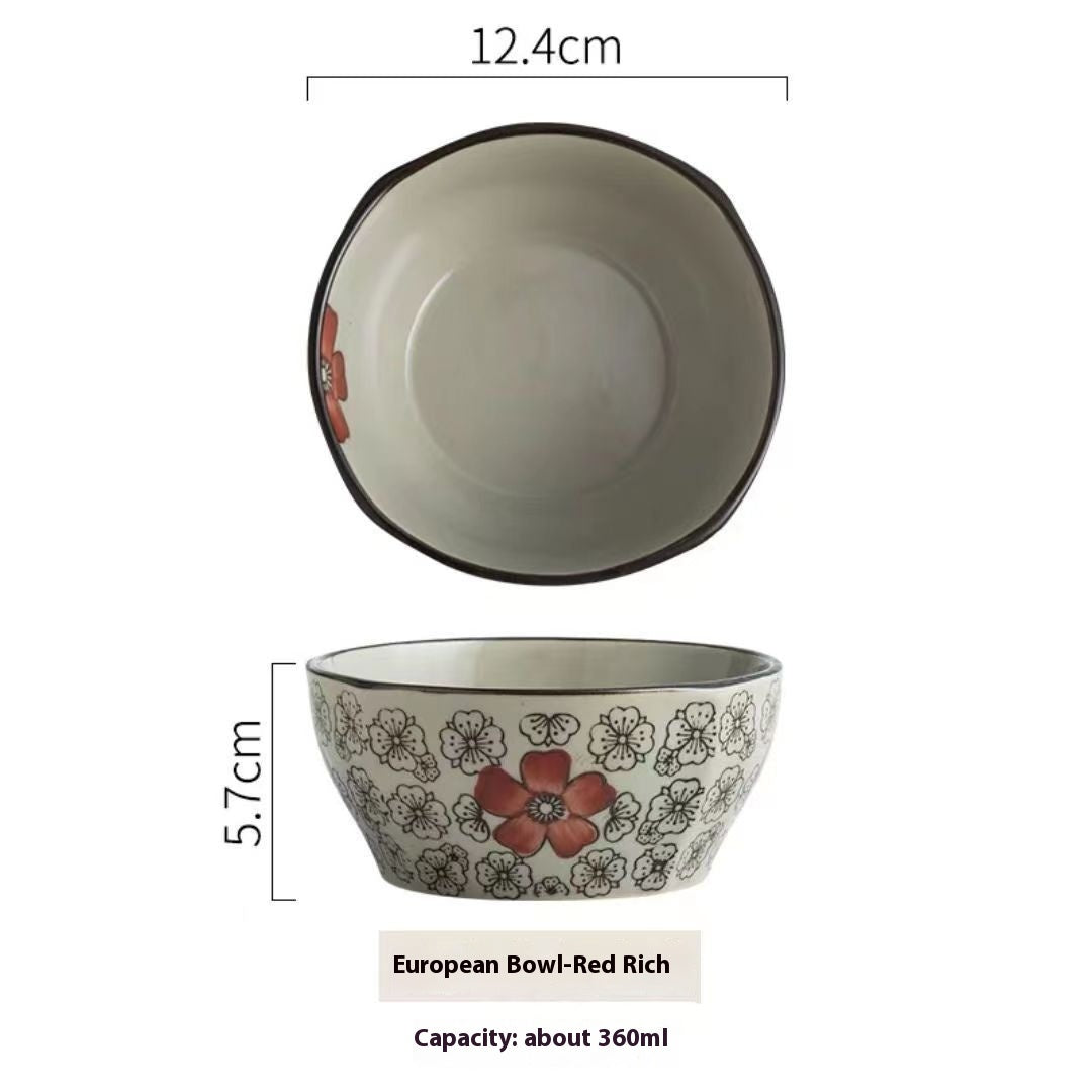 Creative Square Bowl Home Thickened And Anti-scald Underglaze Tableware