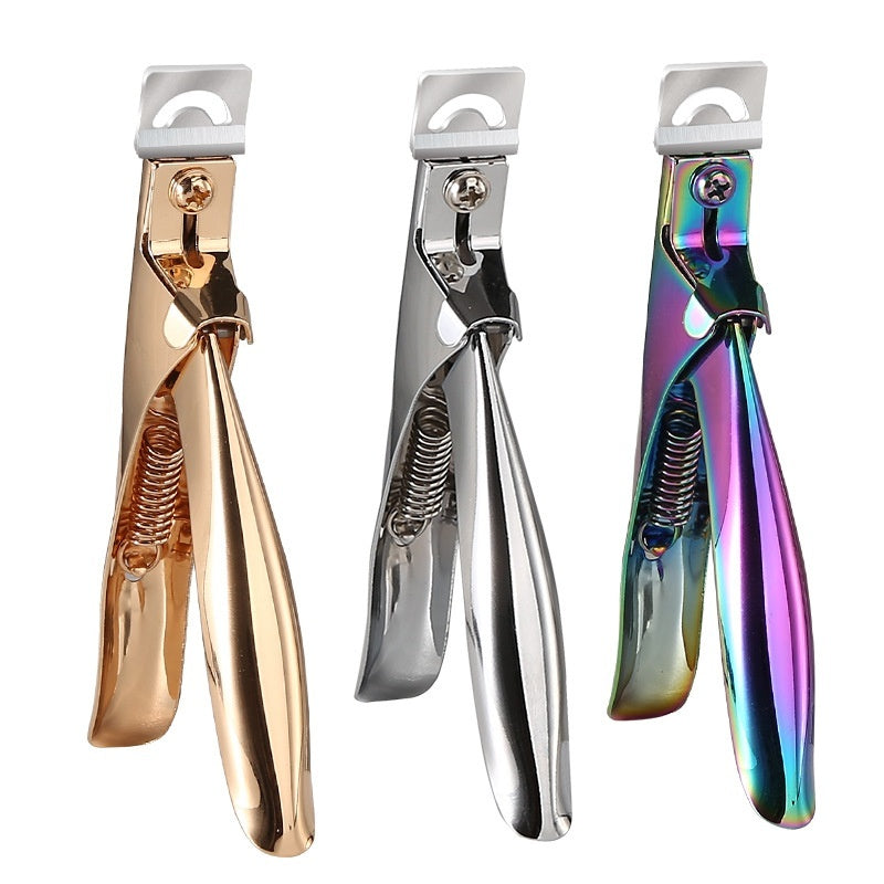 Flat Mouth U-shaped Scissors Nail Tip Pliers Extension Nail Trimming Tool