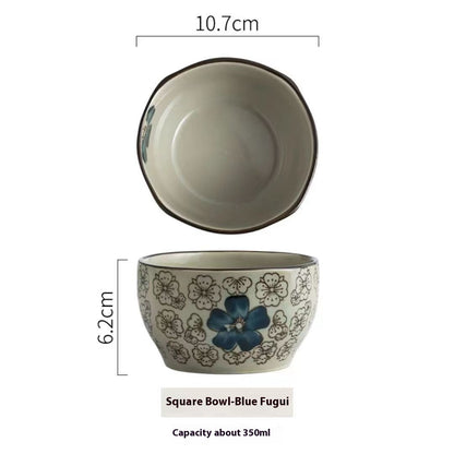 Creative Square Bowl Home Thickened And Anti-scald Underglaze Tableware