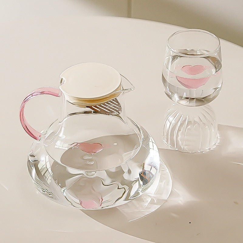 Minimalist Creative Water Pitcher Transparent Thick And High Temperature Resistant