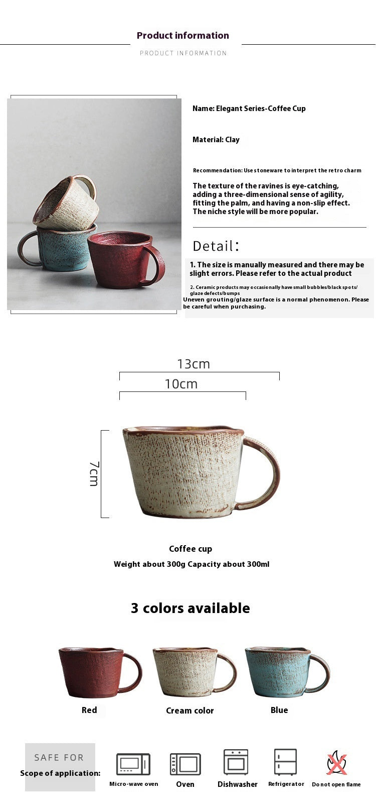 Japanese Creative Handmade Pottery Clay Coffee Set Suit