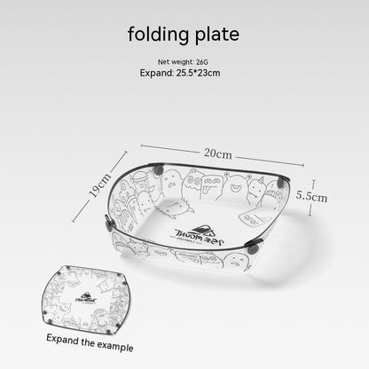 Outdoor Folding Bowls, Tableware, Portable Travel Plates