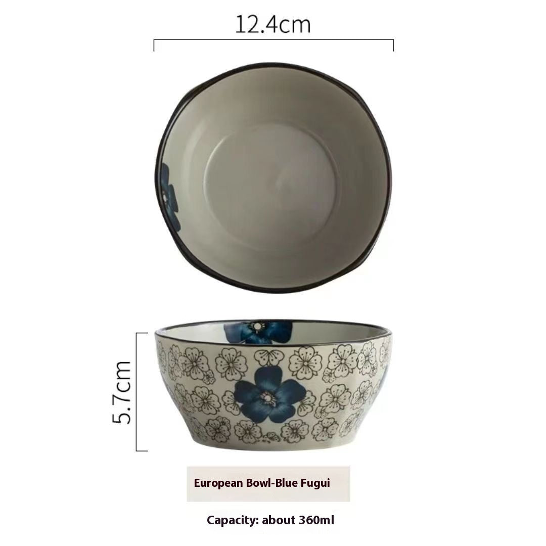 Creative Square Bowl Home Thickened And Anti-scald Underglaze Tableware