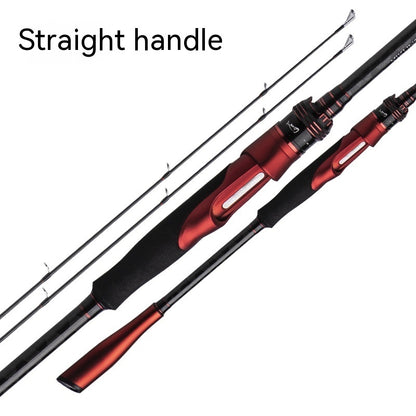 Carbon Straight Handle Pikestaff Light Lure Rod Tossing Adjustable Fishing Rod