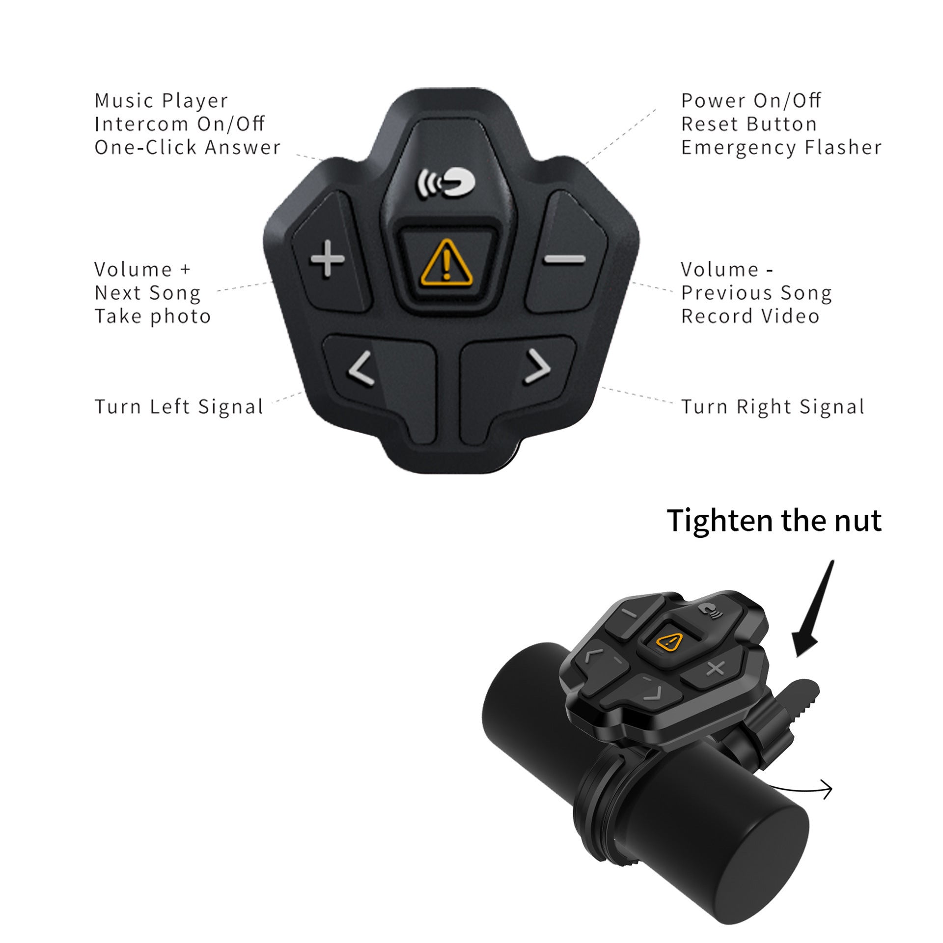 Smart Bluetooth Warning Light Riding Integrated Helmet