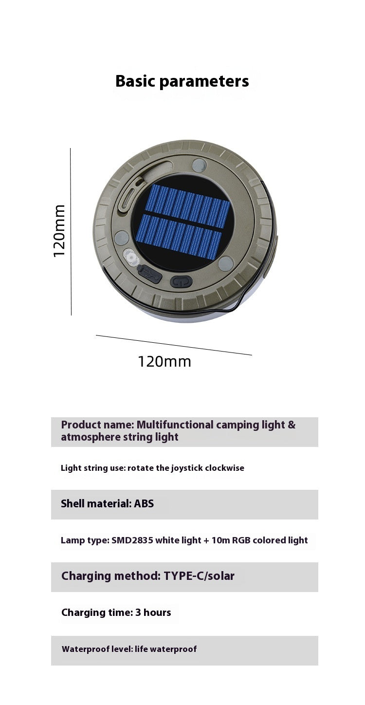 Outdoor Solar Camping Tent Light