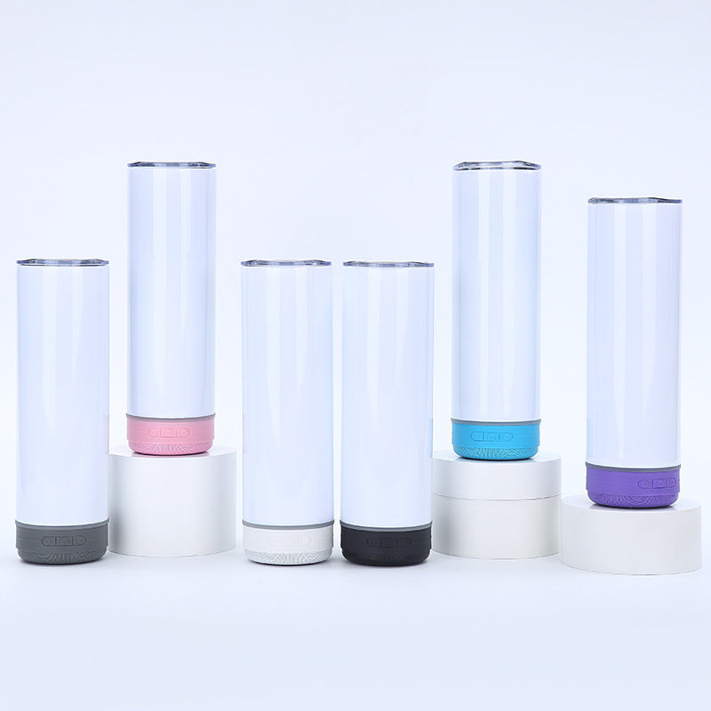 Sublimation 20oz Bluetooth Audio Cup Creative 304 Stainless Steel Vacuum Cup Double-layer Vacuum Tumbler