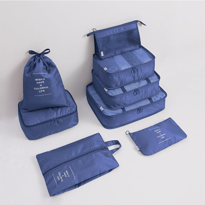 Storage Bag Travel Suitcase Clothing Arrangement Eight-piece Set Storage Bag Separation