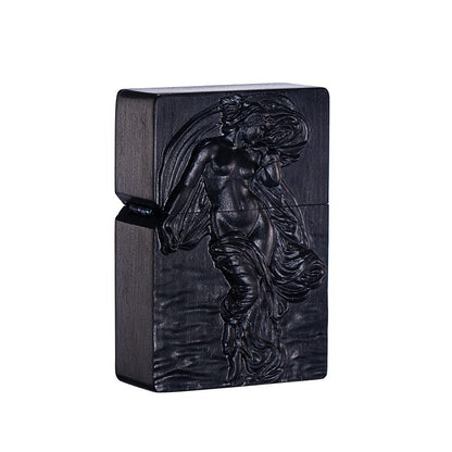 Boss Sandalwood Series Kerosene Lighter Brocade Box Packaging High-end Gift Lighter Factory Wholesale