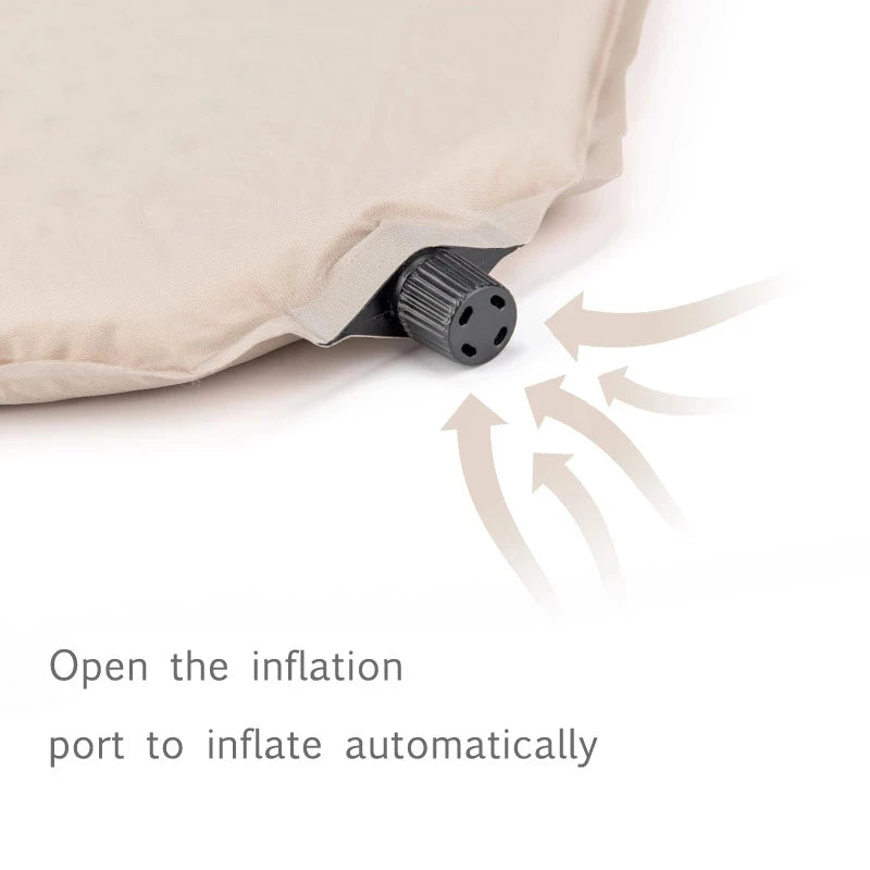 Naturehike 6cm Outdoor Inflatable Mat Camping Widened Sponge Automatic Inflatable Moisture-Proof Mattress Camping Floor Cushion