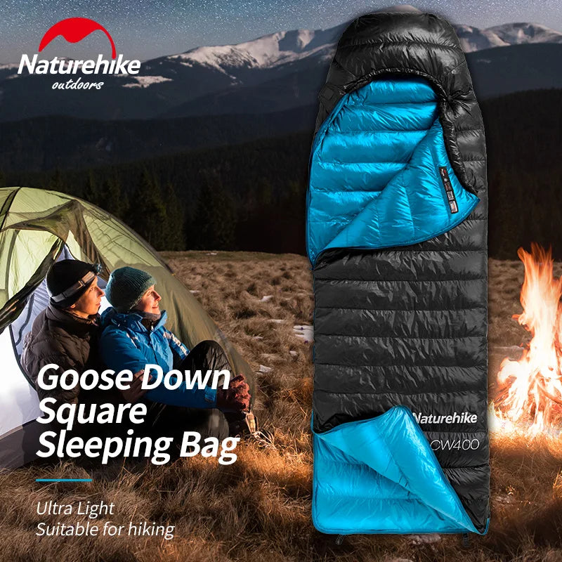 Naturehike CW400 Sleeping Bag Winter Lightweight Down Sleeping Bag Ultralight Waterproof Hiking Camping Sleeping Bag Quilt
