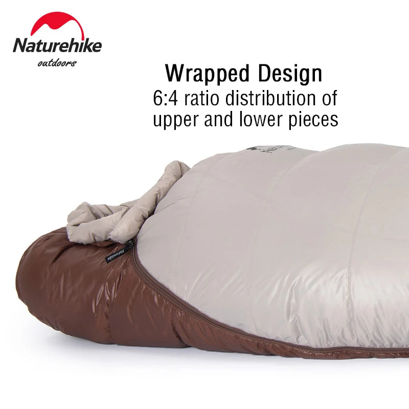 Naturehike Sleeping Bag Ultralight Waterproof Mummy Sleeping Bag SnowBird Duck Down Sleeping Bag Winter Camping Sleeping Bag