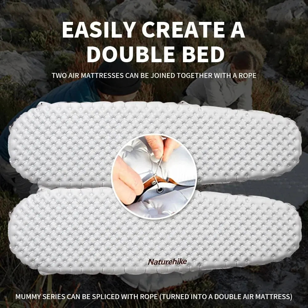 Naturehike Camping Air Mattress 5.8 High R Value Ultralight Warm Air Bed Outdoor 4 Season Folding Portable Inflatable Mattress