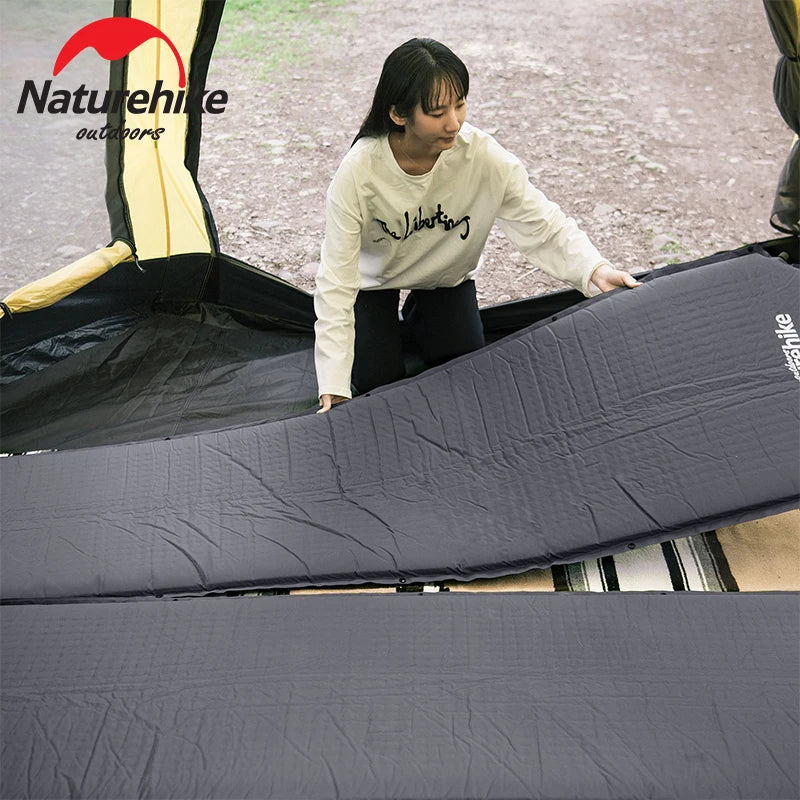 Naturehike Automatic Inflatable Cushion Outdoor Camping Mattress Travel Air Cushion Splicable Camping Mat Indoor Sleeping Pad