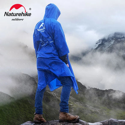 Naturehike 3 in 1 Multifunction Poncho Raincoat Hiking Fishing Mountaineering Rain Jacket Portable Sunshade Tarp Camping Mat